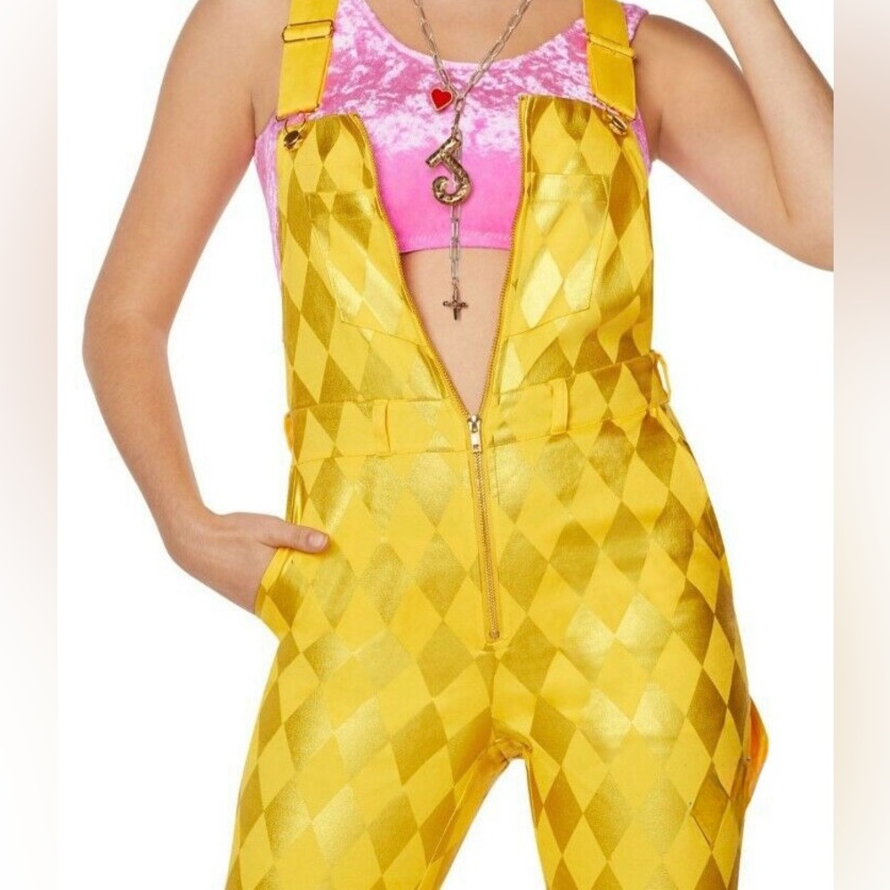 Birds Of Prey Harley Quinn Gold Overalls Small